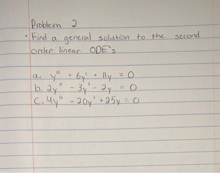 Solved an Problem I For both ODEs below, make substitution | Chegg.com