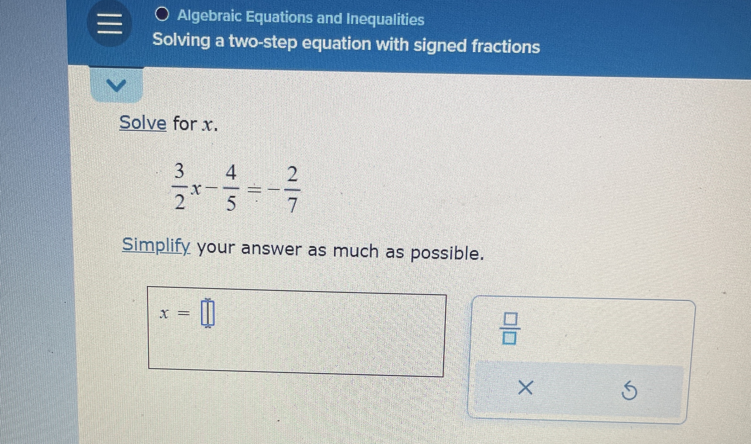 Solved Algebraic Equations and InequalitiesSolving a | Chegg.com