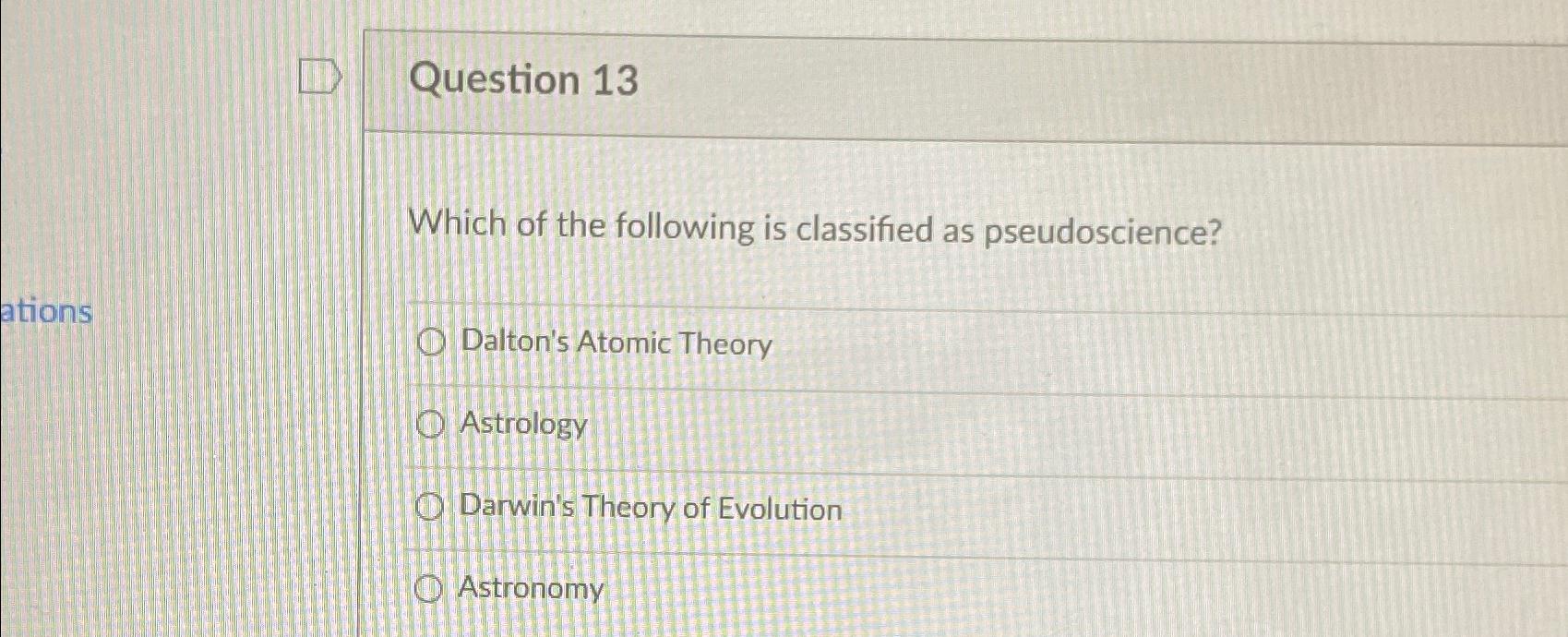 Solved Question 13Which of the following is classified as | Chegg.com