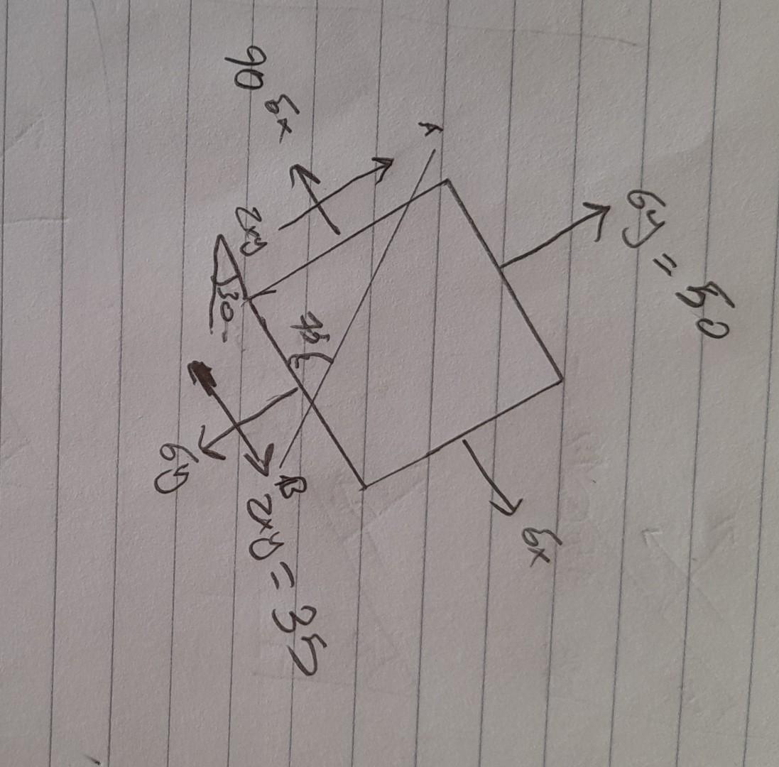 Solved EX: For The State Of Plane Stress Shown In The | Chegg.com