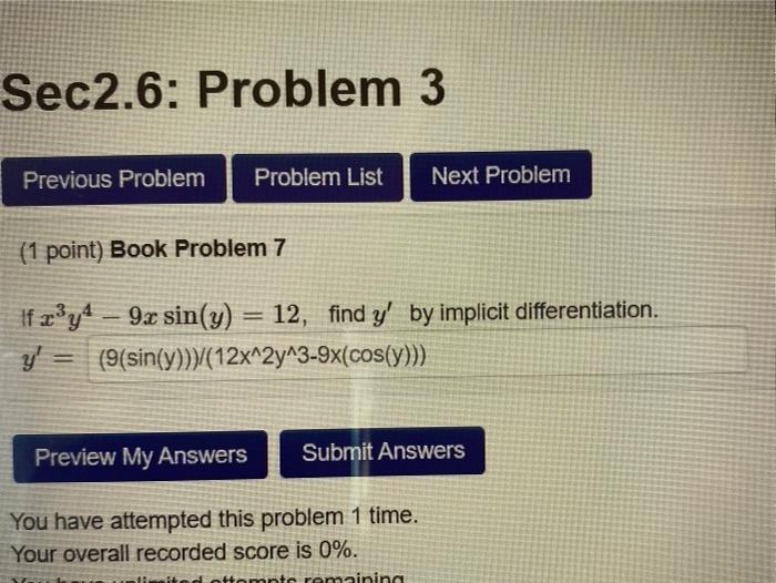 Solved Sec2.6: Problem 3 Previous Problem Problem List Next | Chegg.com