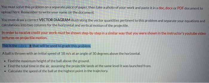 Solved You must solve this problem on a separate piece of | Chegg.com