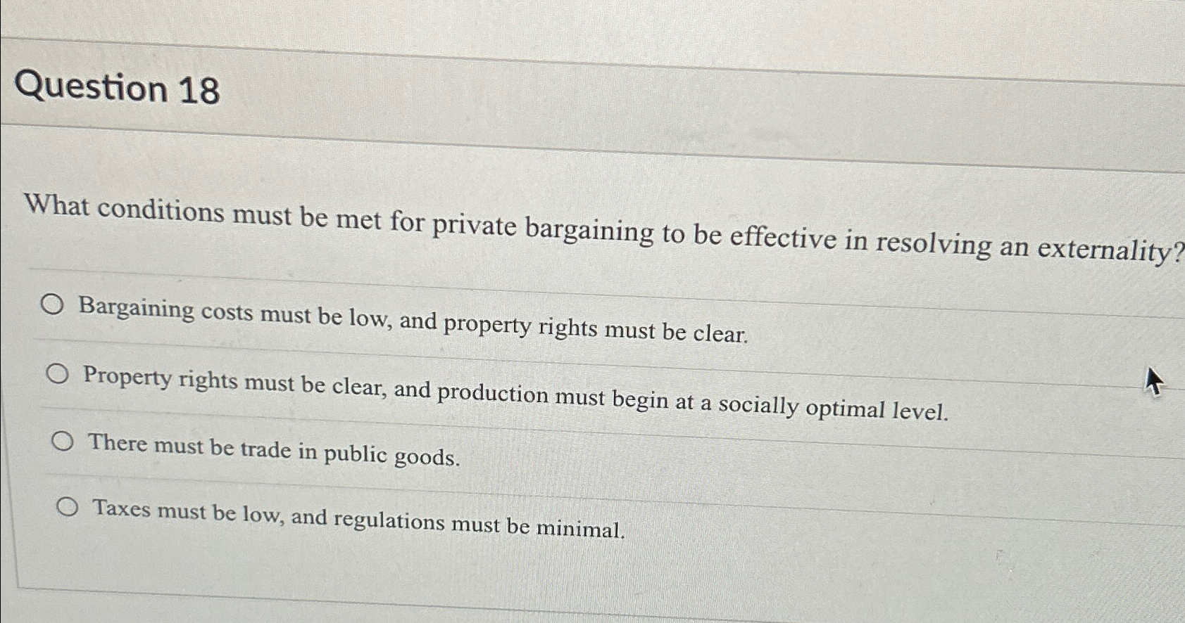 Solved Question 18what Conditions Must Be Met For Private