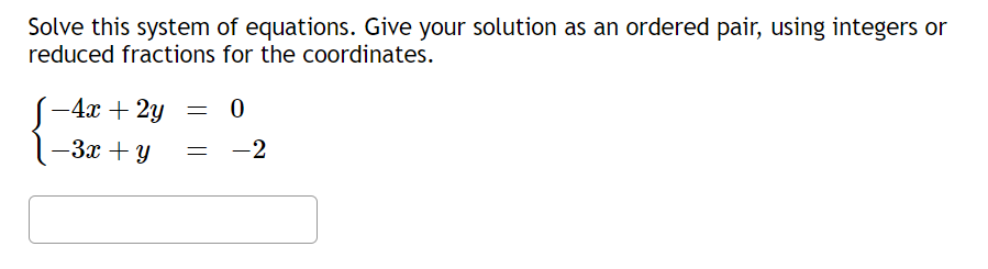 Solved Solve this system of equations. Give your solution as | Chegg.com