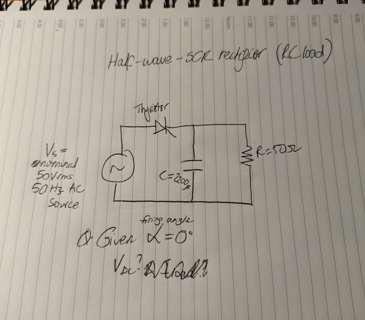 Solved Calculate the average voltage output Vdc. please | Chegg.com