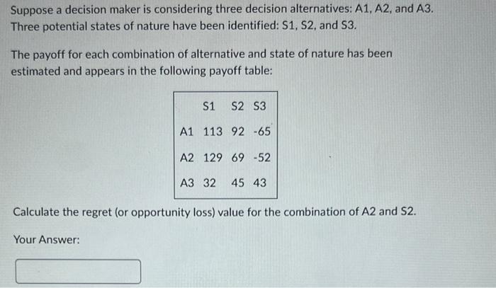 Solved Consider The Decision Tree. Which Decision, A Or B, | Chegg.com