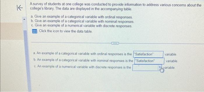 Solved A survey of students at one college was conducted to | Chegg.com