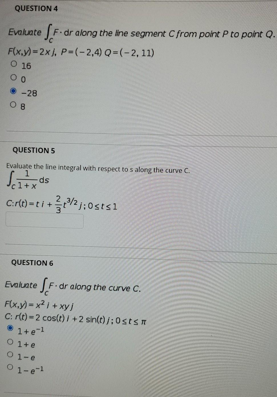 Solved Question 4 Evaluate Ss F Dr Along The Line Segment C Chegg Com