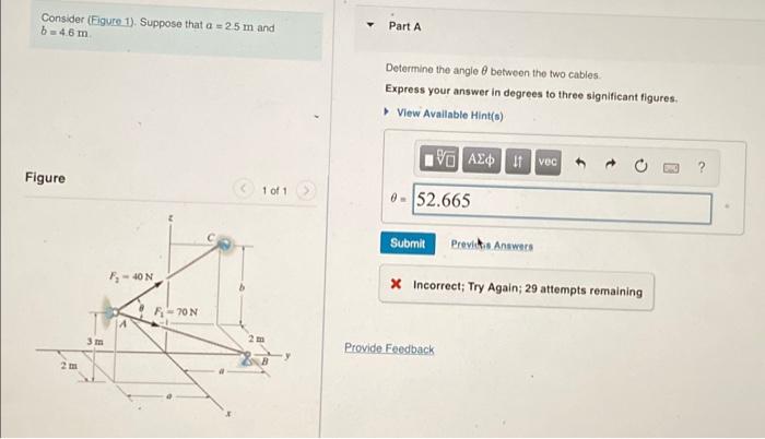 Solved Consider (Figure 1). Suppose that a = 25 m and b=46m | Chegg.com