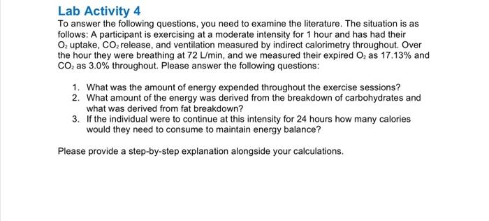 Lab Activity 4 To answer the following questions, you | Chegg.com