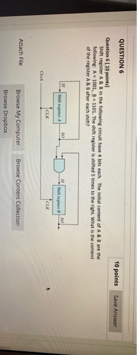 Solved Save Answer QUESTION 6 10 points Question 6 [ 10 | Chegg.com