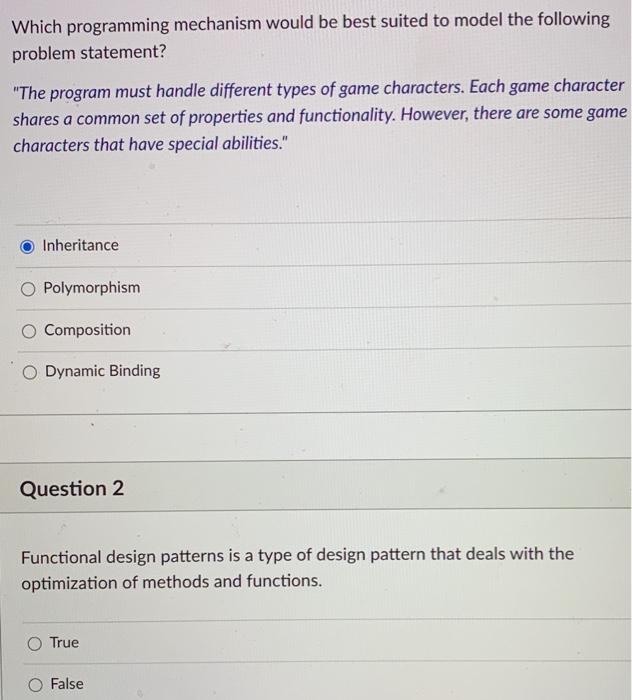 Solved Which programming mechanism would be best suited to | Chegg.com