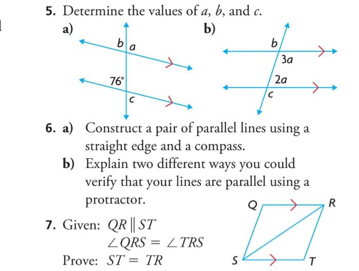 Solved 1 5. Determine The Values Of A, B, And C. A) B) Ba B | Chegg.com