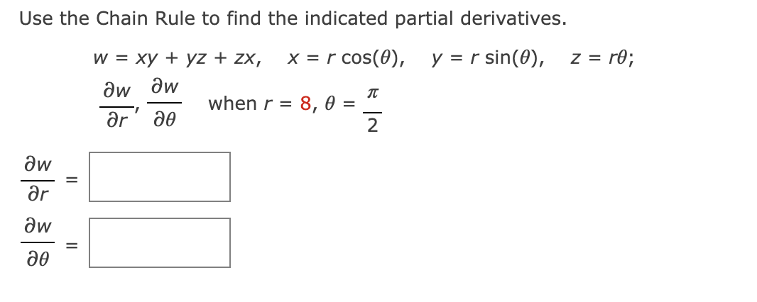 Solved Use the Chain Rule to find the indicated partial | Chegg.com
