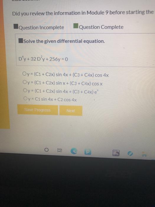 Solved Did you review the information in Module 9 before | Chegg.com