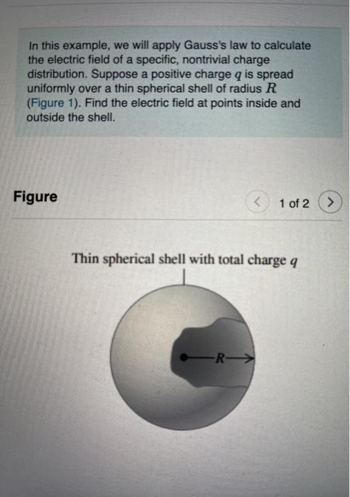 Solved In This Example, We Will Apply Gauss's Law To | Chegg.com