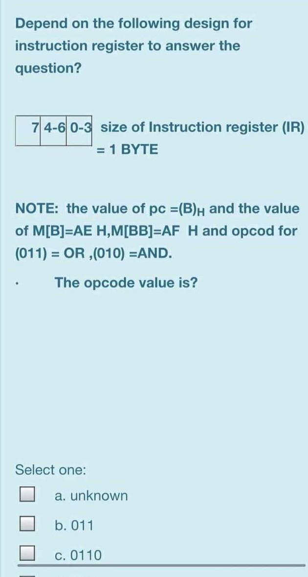 Solved Depend On The Following Design For Instruction Reg Chegg Com