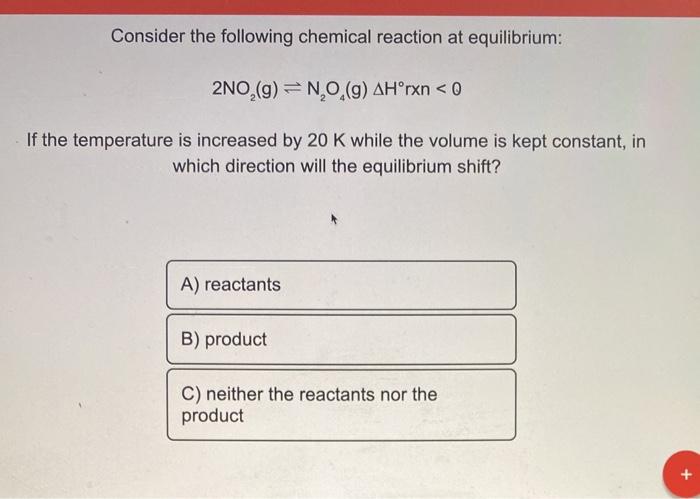 Solved Consider the following chemical reaction at | Chegg.com
