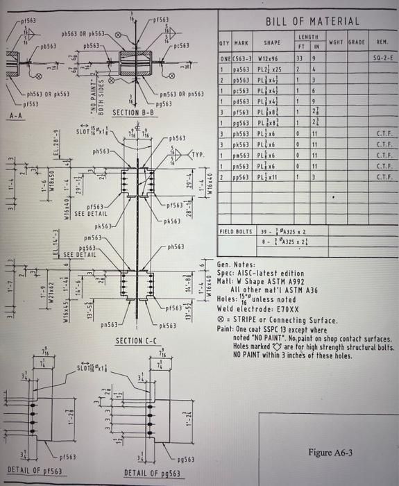 Solved Column Shop Drawing PPT The base plate has four 1 5/8 | Chegg.com