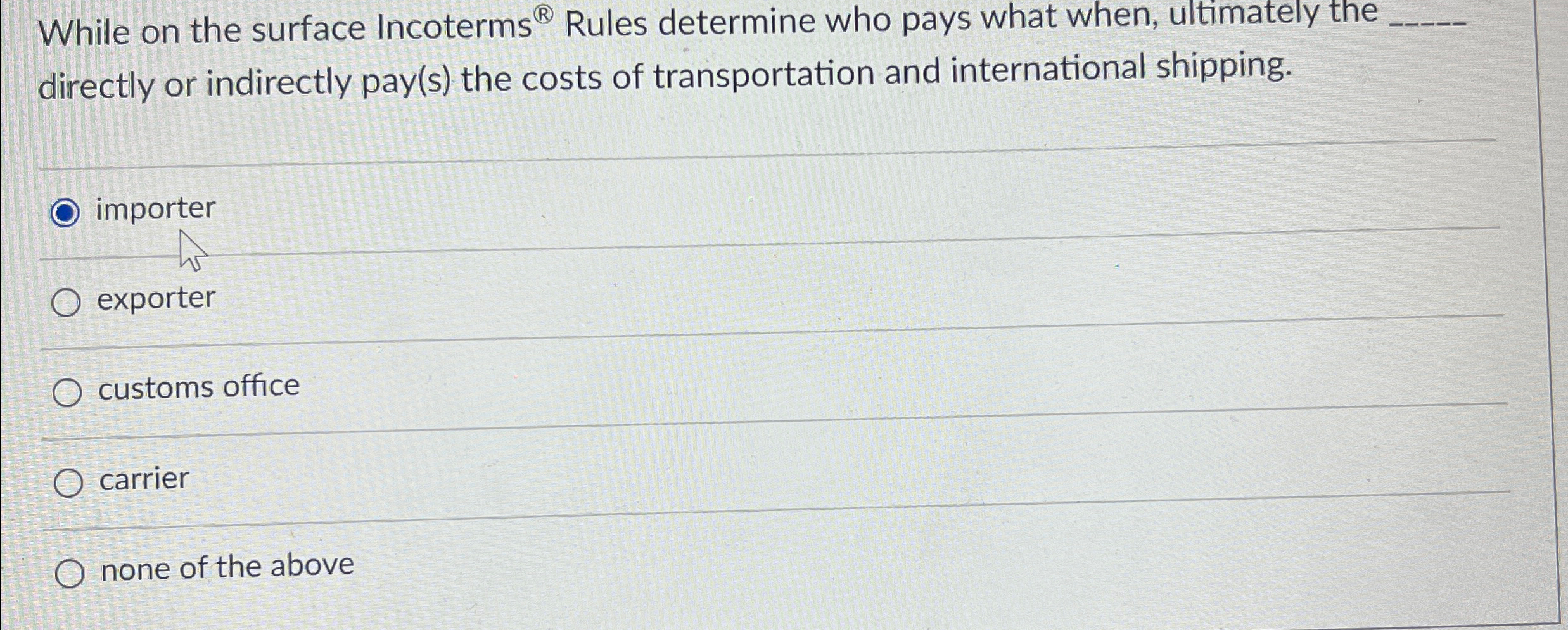 Incoterms intelligence overview