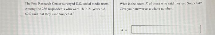 Solved The Pew Research Center Surveyed U.S. Social Media | Chegg.com