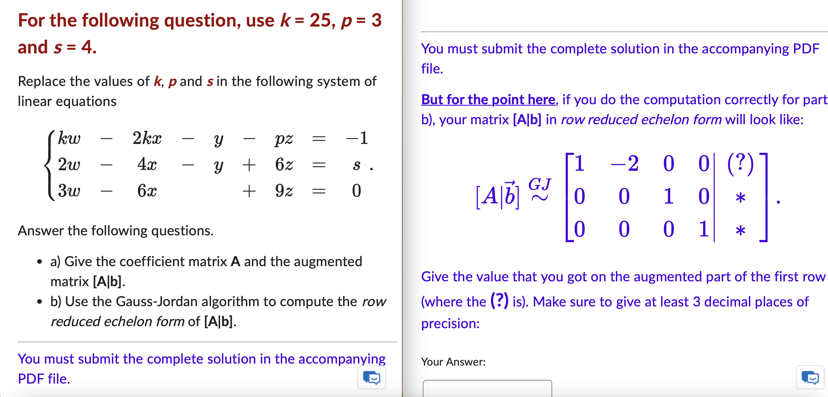 Solved You must submit the complete solution in the | Chegg.com