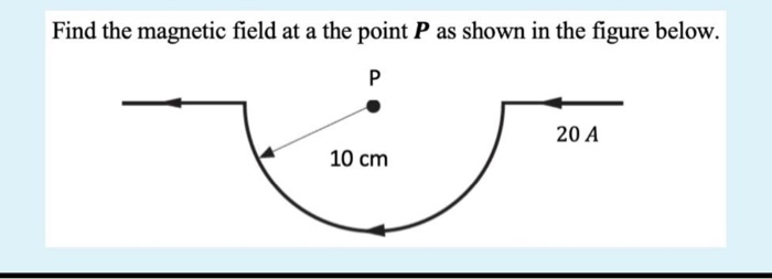 Solved Find the magnetic field at a the point P as shown in | Chegg.com