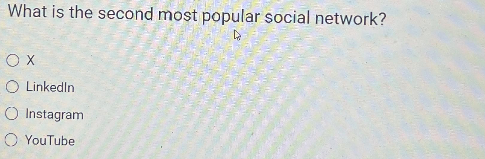 Solved What is the second most popular social | Chegg.com