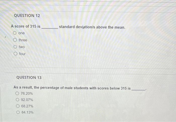 Solved The following figure shows the normal distribution