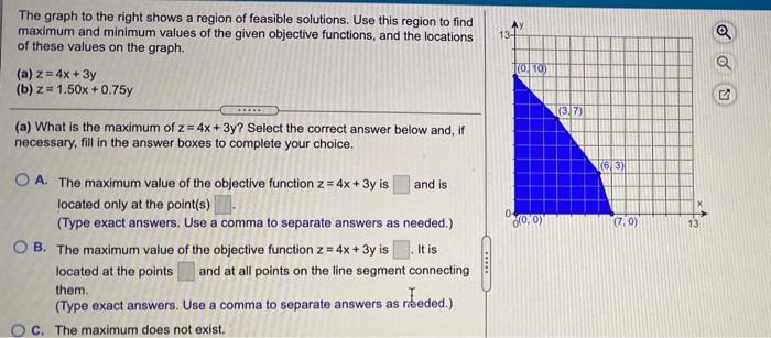 Solved AY 13 The graph to the right shows a region of | Chegg.com