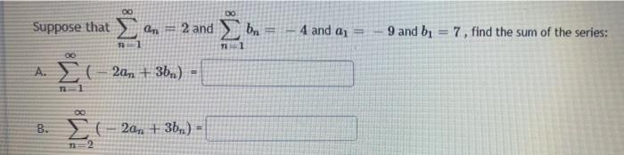 Solved DO Suppose That 2 And Δη 1 Σ B, = 4 And A 9 And B1 = | Chegg.com