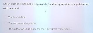 Which Artist or Author Is Normally Responsible for Sharing Reprints-Publishing Protocol