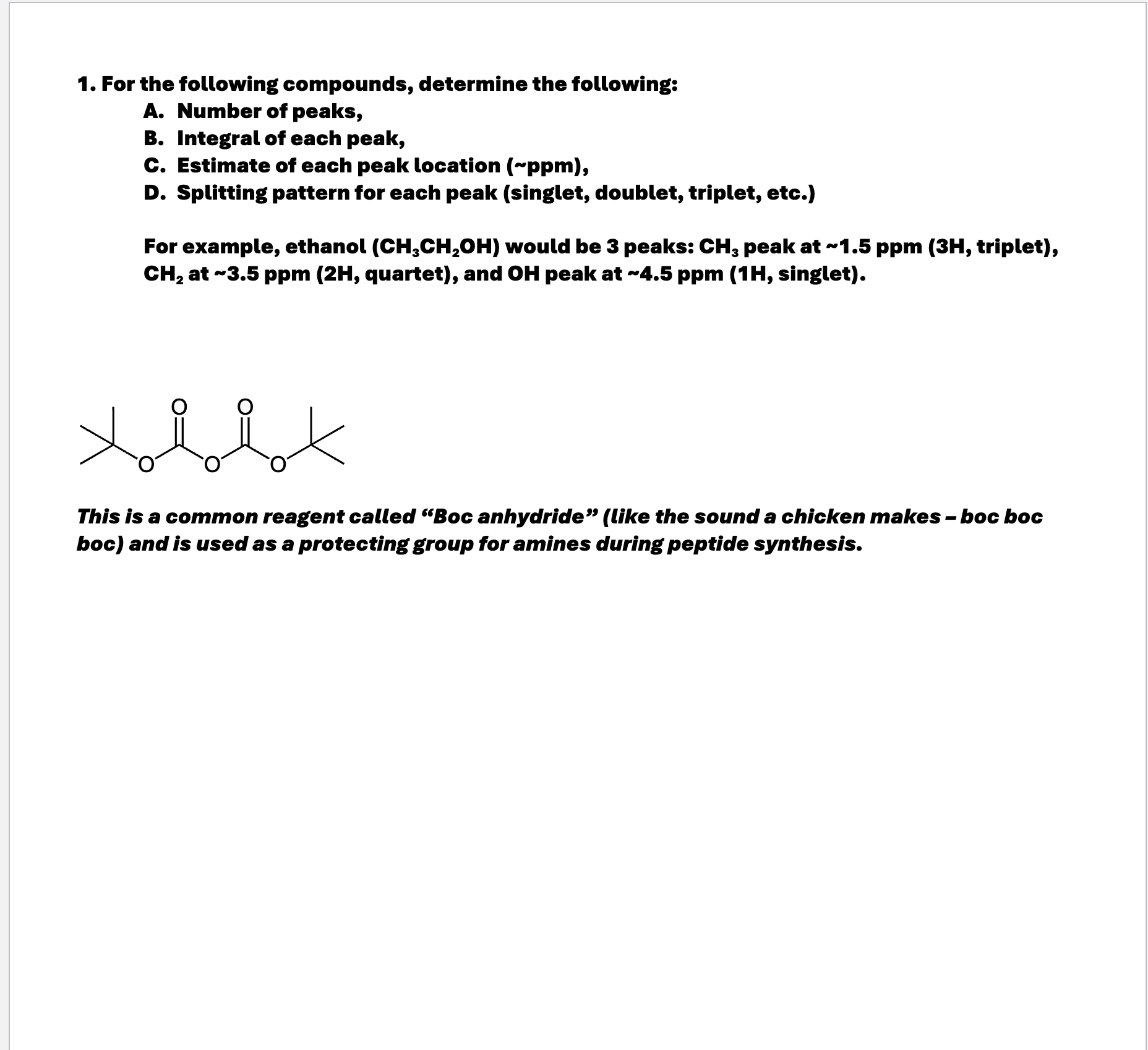 Solved For the following compounds, determine the | Chegg.com