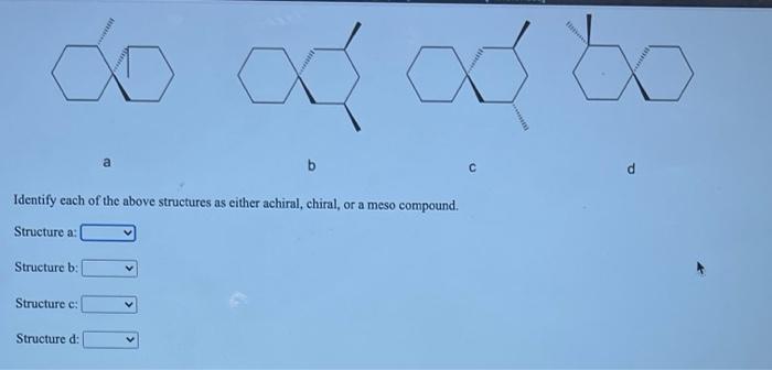 Solved do oo ooo а b Identify each of the above structures | Chegg.com