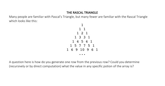 Solved THE RASCAL TRIANGLE Many people are familiar with | Chegg.com