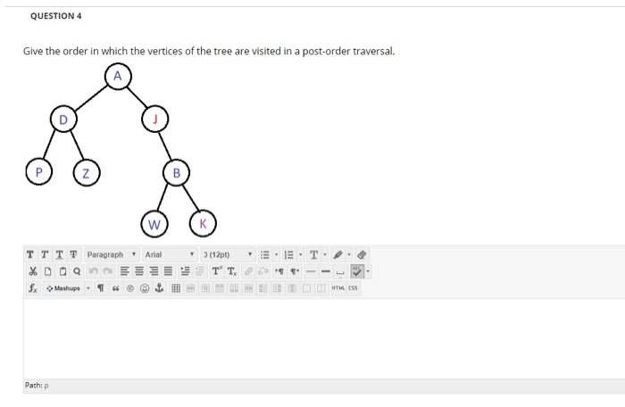 Solved QUESTION 4 Give the order in which the vertices of | Chegg.com