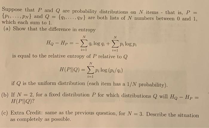 Suppose that P and Q are probability distributions on | Chegg.com