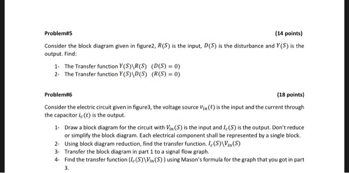 Solved Problems (14 points) Consider the block diagram given | Chegg.com