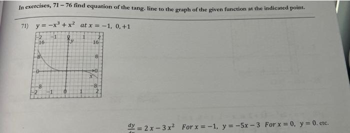 Solved In exercises, 71−76 find equation of the tang. line | Chegg.com