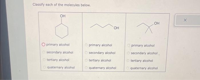 Solved Classify Each Of The Molecules Below Classify Each 7533