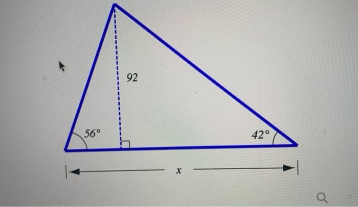 Solved 92 56° 42° X | Chegg.com