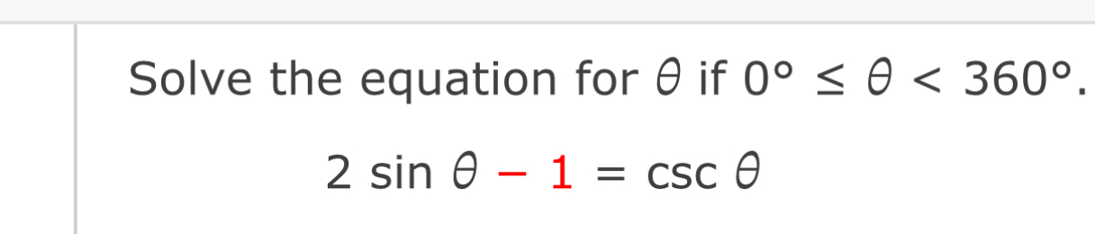 Solved Solve the equation for θ ﻿if 0°≤θ