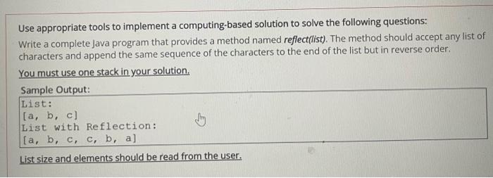 Solved Use appropriate tools to implement a computing-based | Chegg.com
