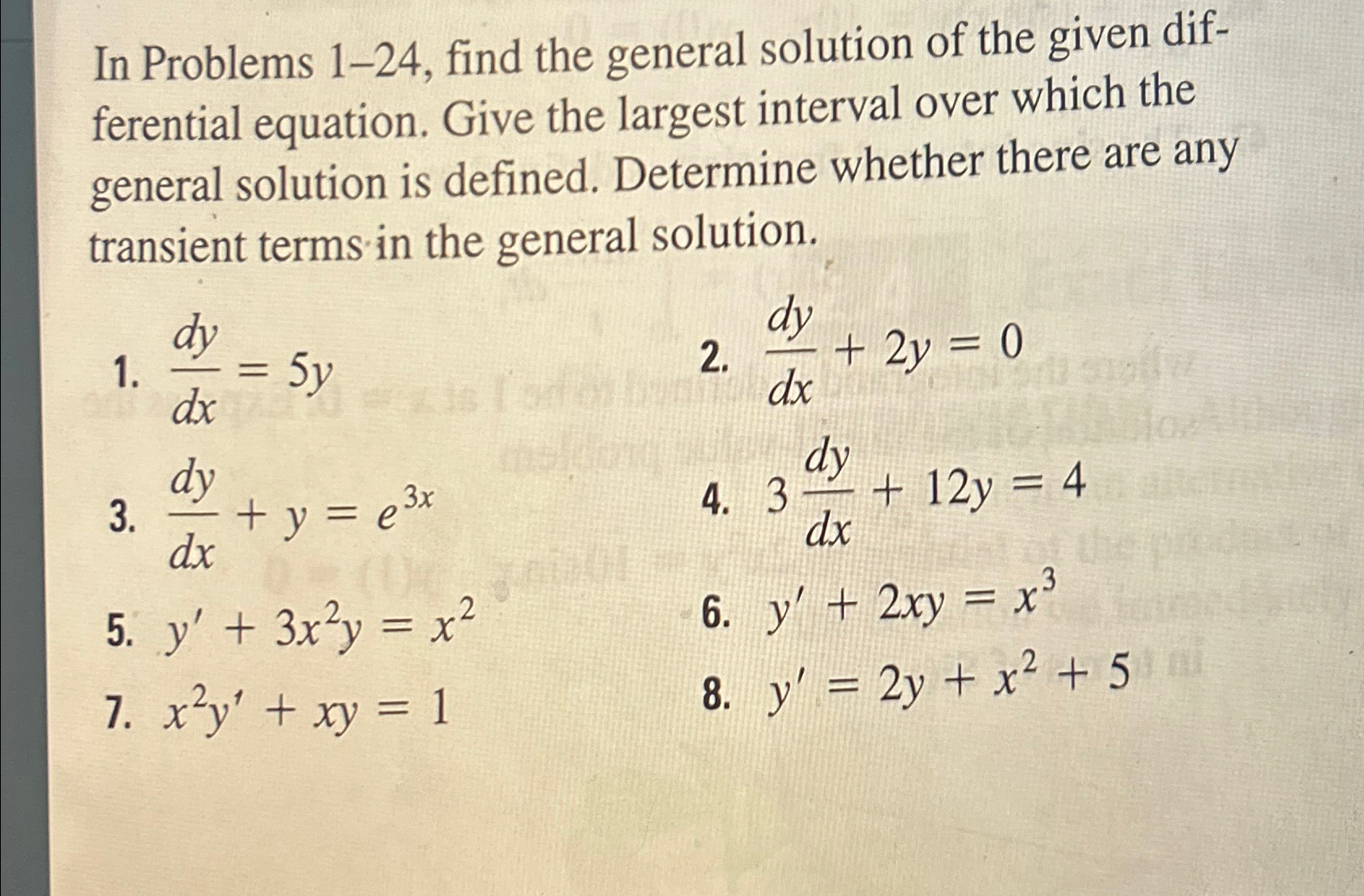Solved numbers 4, 7, ﻿and 8 ﻿please!!!! in Problems 1-24, | Chegg.com