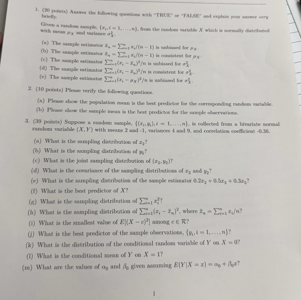 Solved ( 20 ﻿points) ﻿Answer the following questions with | Chegg.com