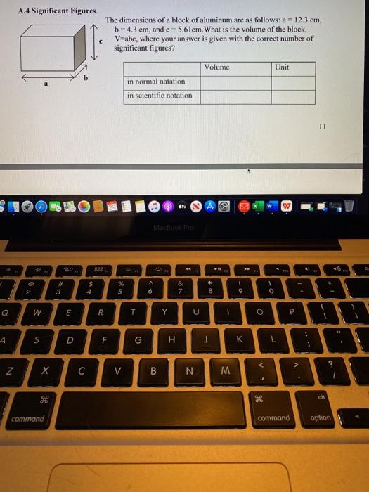 Solved A.4 Significant Figures The dimensions of a block of