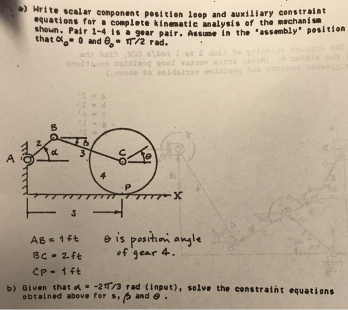 Solved 3) Write scalar component position loop and auxiliary | Chegg.com