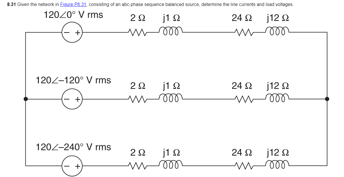 Solved 8.31 ﻿Given the network in Figure P8.31, ﻿consisting | Chegg.com