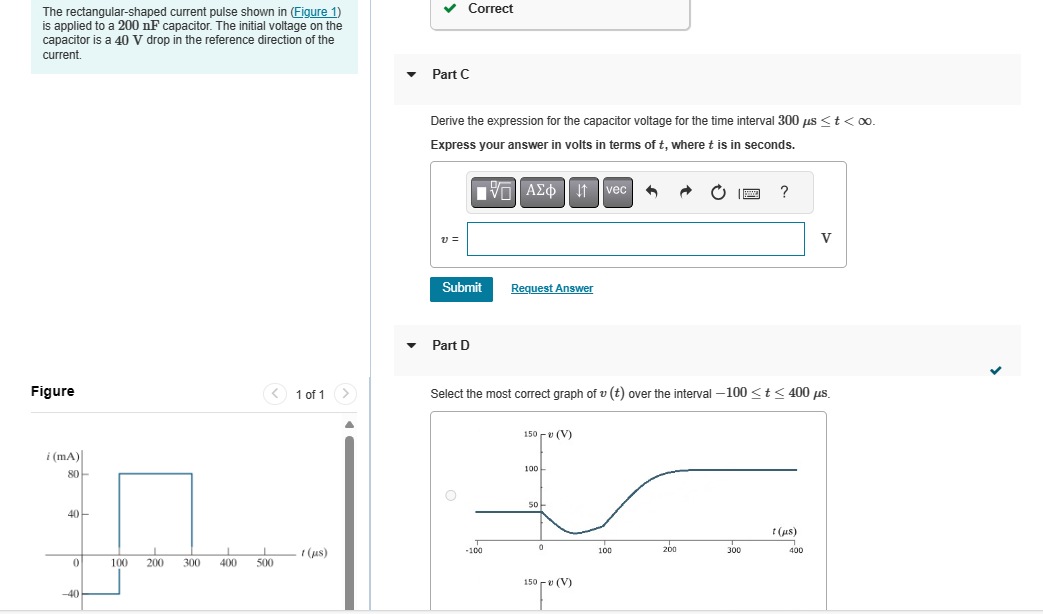Solved The rectangular-shaped current pulse shown in (Figure | Chegg.com
