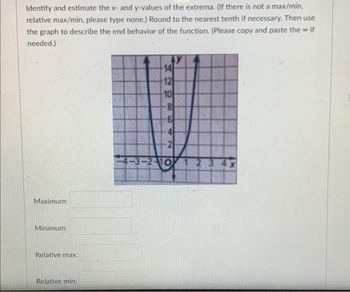 Solved Identify and estimate the x - and y-values of the | Chegg.com